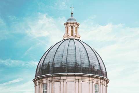 霍奇斯教堂圆顶蓝天